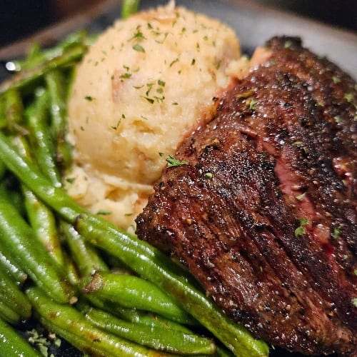 Skirt Steak Dinner.