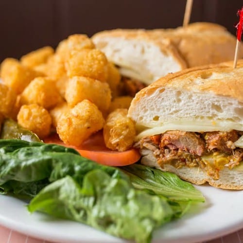 Pork Carnitas Cuban Sandwich.