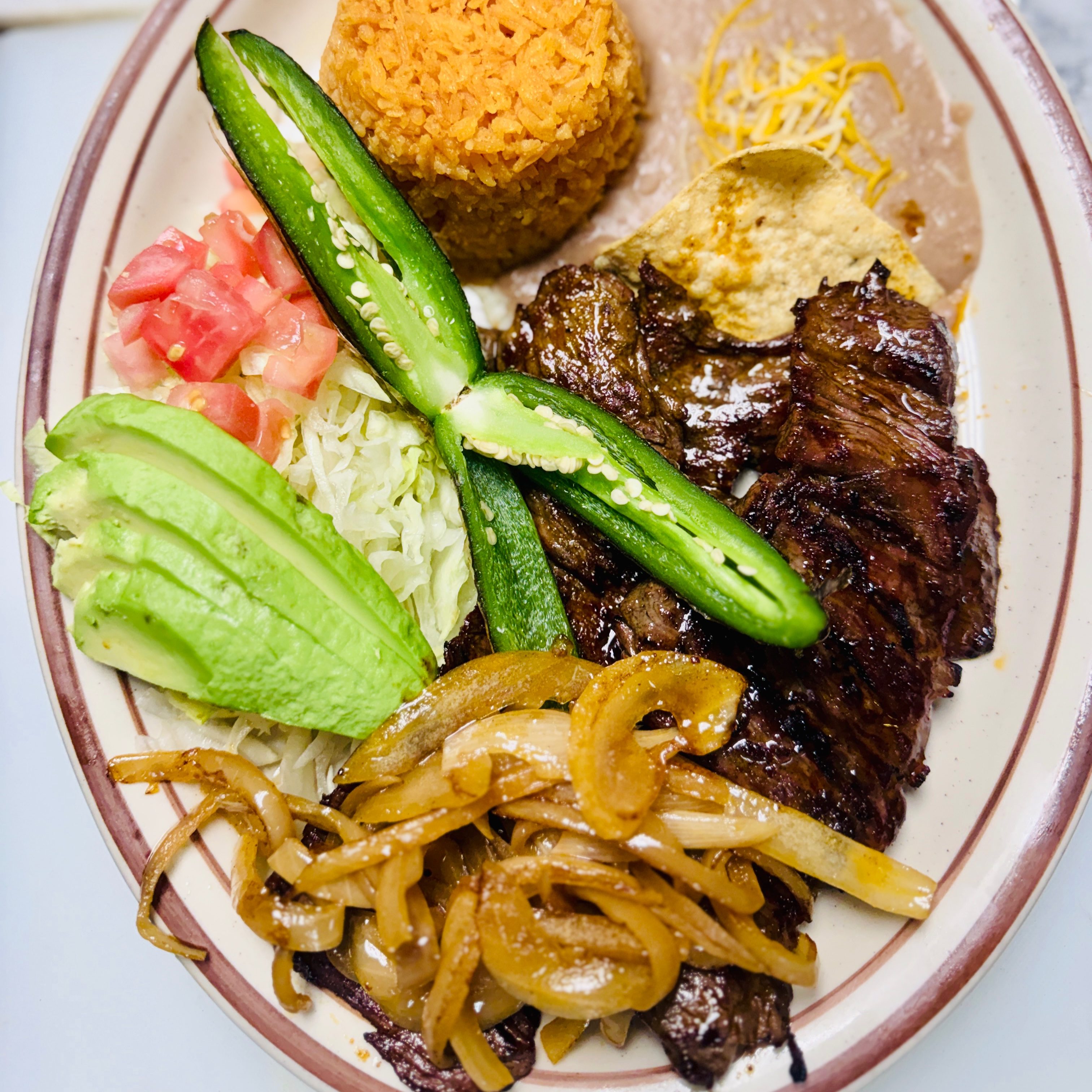 Carne Asada Dinner.