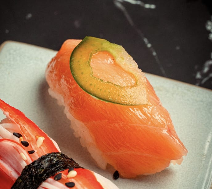 Serrano Salmon Nigiri.