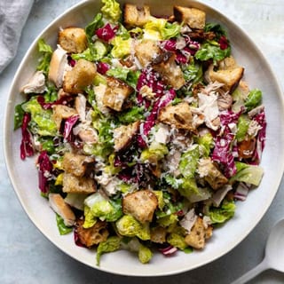 Romaine Caesar Salad with Rotisserie Chicken