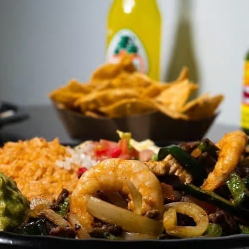 Fajita Shrimp Plate.