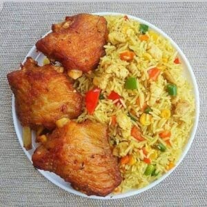 Fried Rice W/ Chicken.