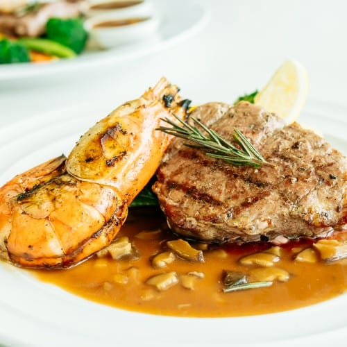 Steak & Shrimp.