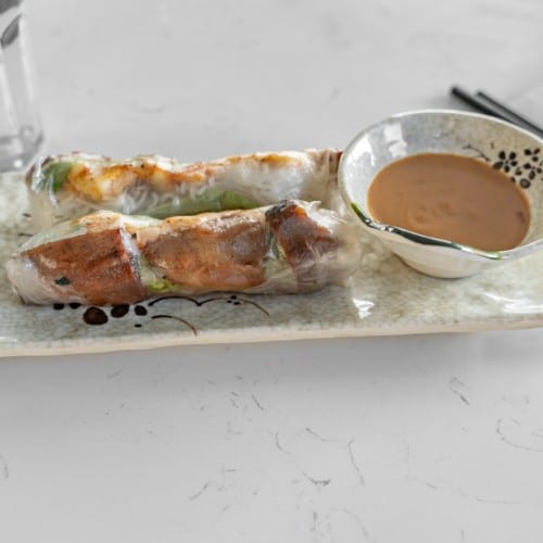 A5. Grilled Shrimp and Kobe Beef Spring Rolls (2) - Gỏi Cuốn Tôm Nướng Bò Kobe.