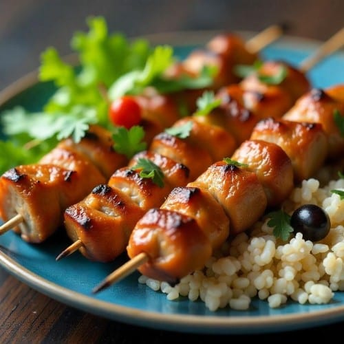 Pork Souvlaki Dinner.