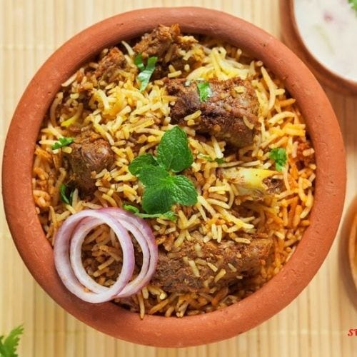 Bucket Hyderabadi Mutton Dum Biryani.