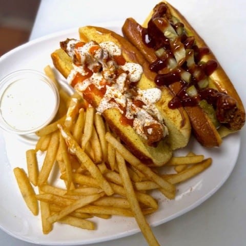 Chris' Birdie Dogg & Fries.