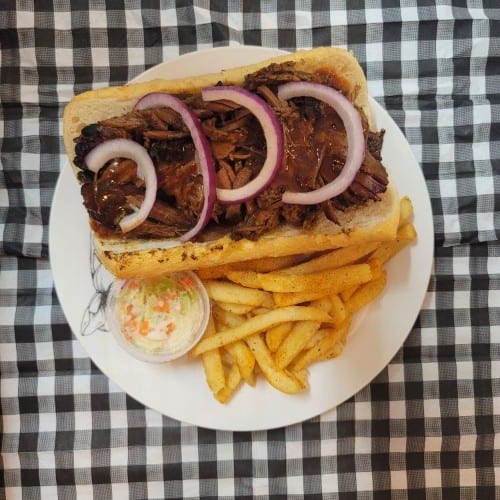 Beef Smokestack Sandwich.