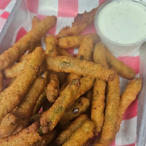 Fried Green Beans with Ranch.