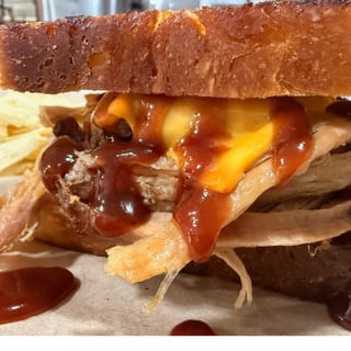 Pulled Pork Grilled Cheese Sandwich