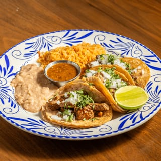 Carne Asada Taco Platter