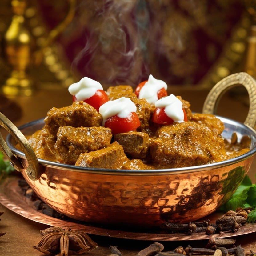 Goat Rogan Josh (with bones).