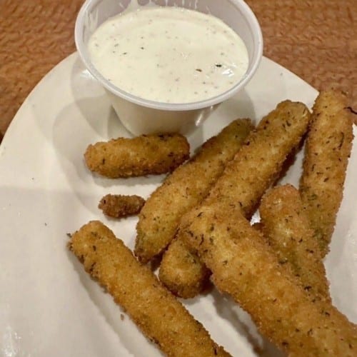 Breaded Zucchini Sticks.