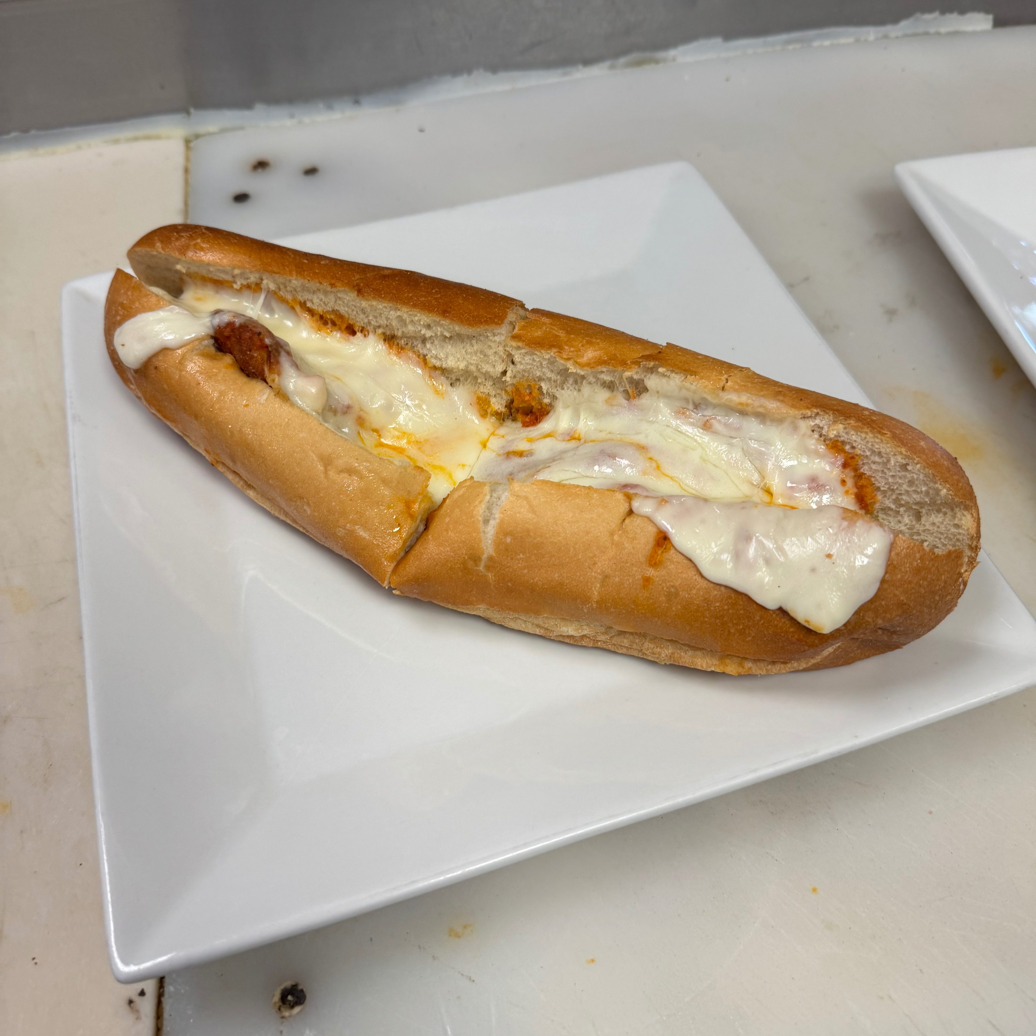 Eggplant Parmigiana Sandwich.