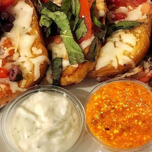 Brushetta Santorini.