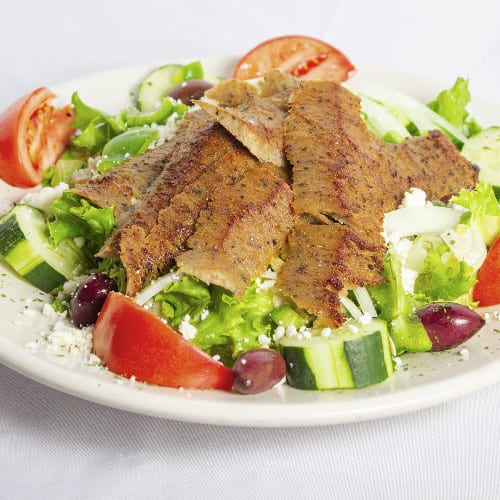 Huge Gyro Salad Lunch.
