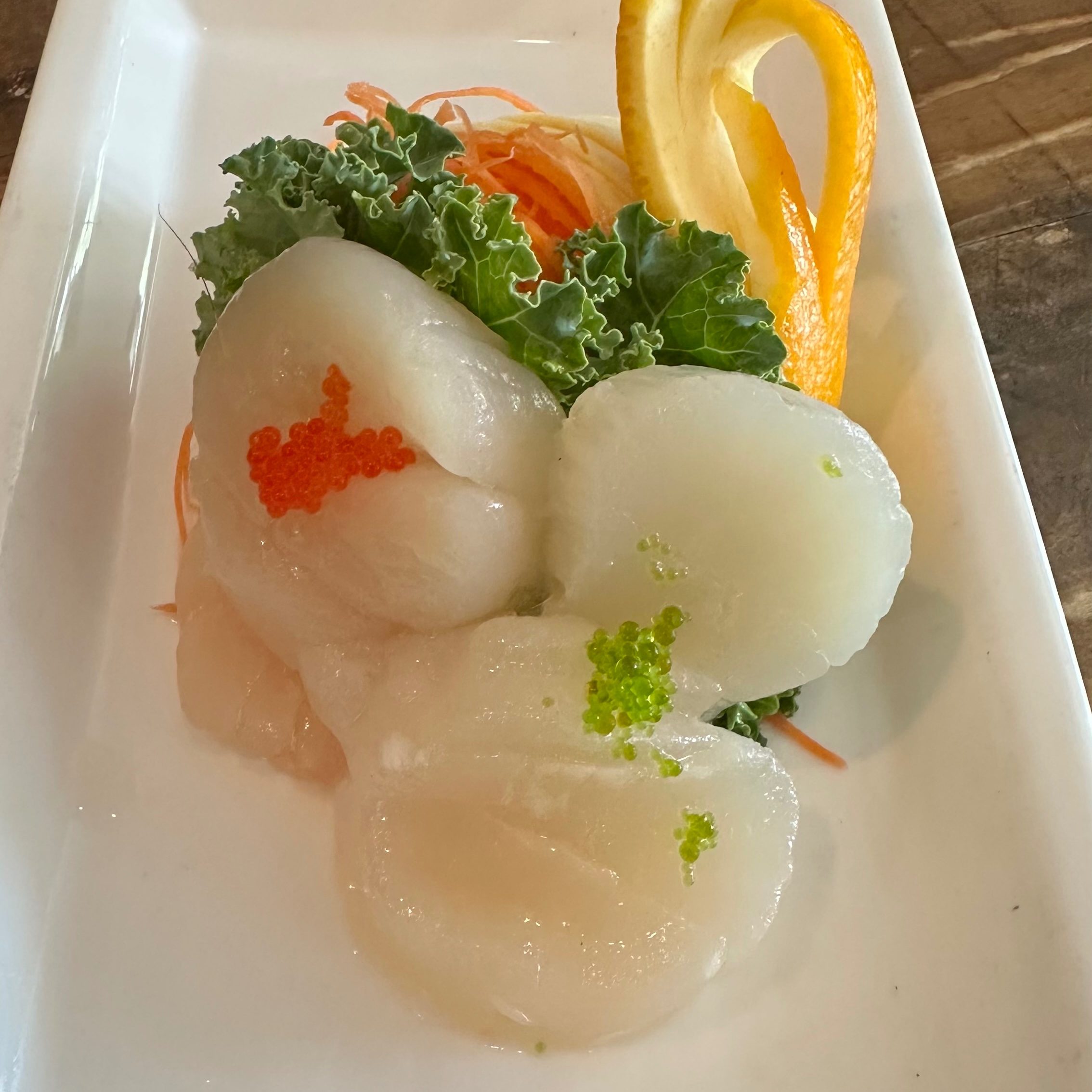 Scallop Sashimi.
