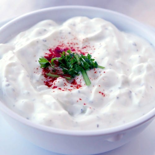 Yogurt Cucumber Salad.