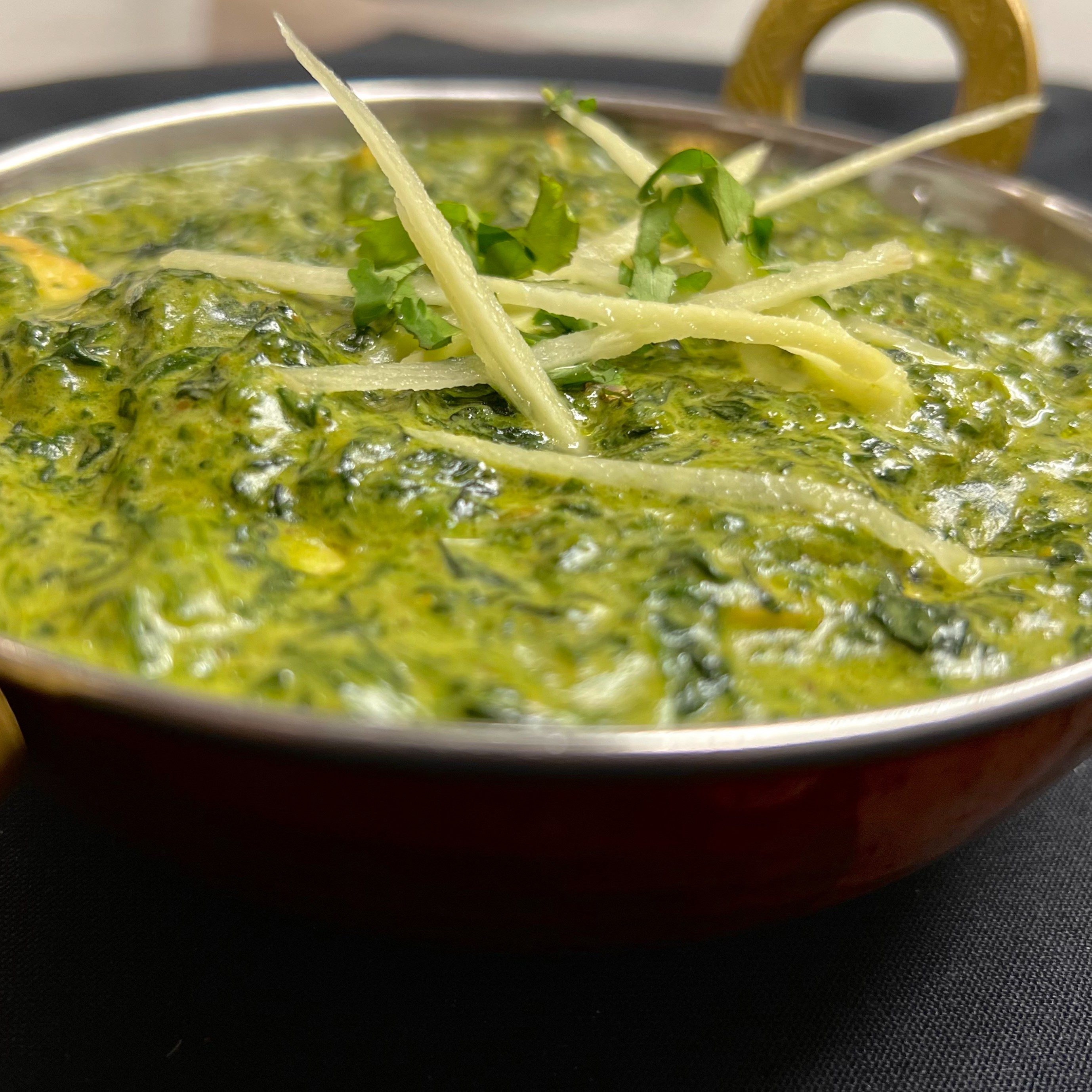 Saag (Spinach) Paneer(Homemade Cheese) (GF).