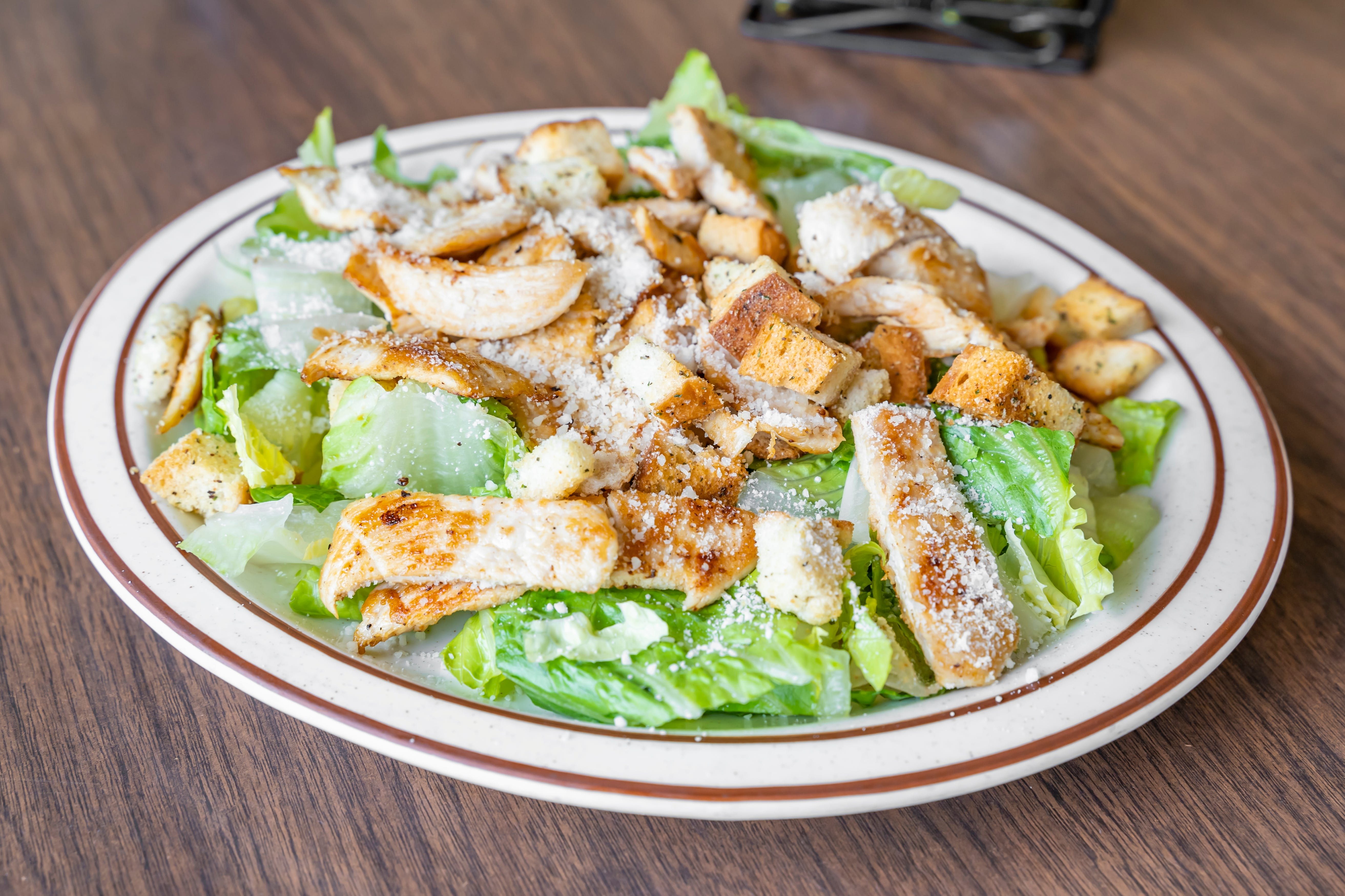 Grilled Chicken Caesar Salad.