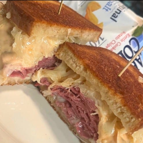 Corned Beef Reuben Sandwich.