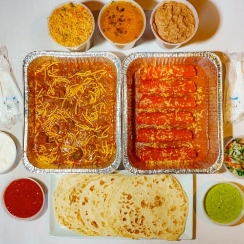 #3 Carne Guisada & Tex-Mex Enchiladas Combo.
