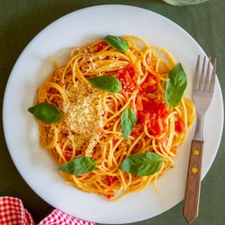 Pasta Tomato Sauce Dinner