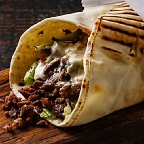 Beef Shawarma Wrap.