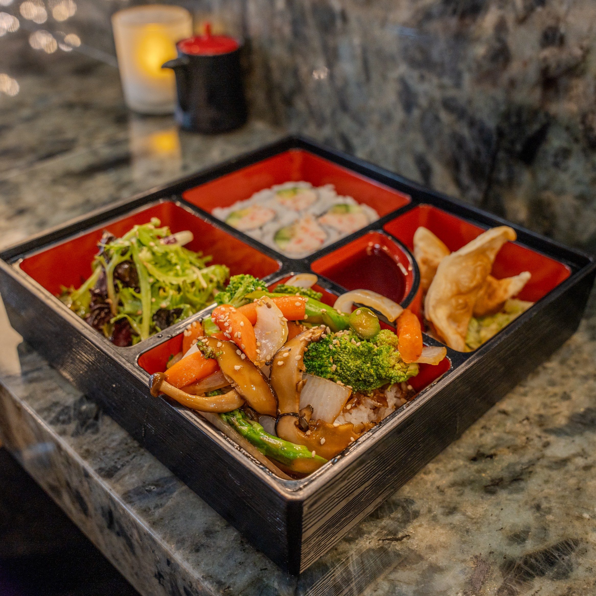 Vegetable Teriyaki Bento.