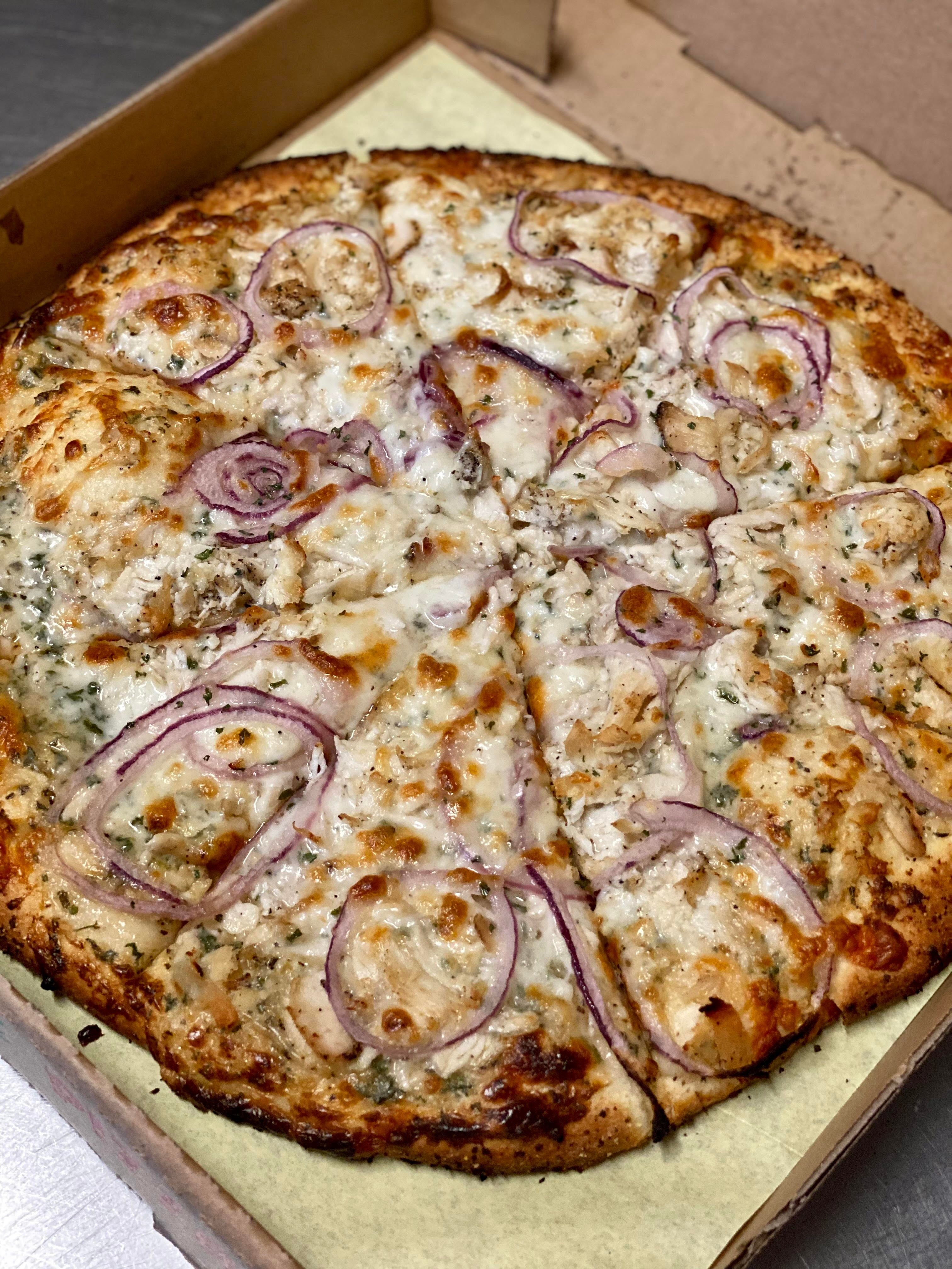 Pope Chicken Alfredo Pizza (12").