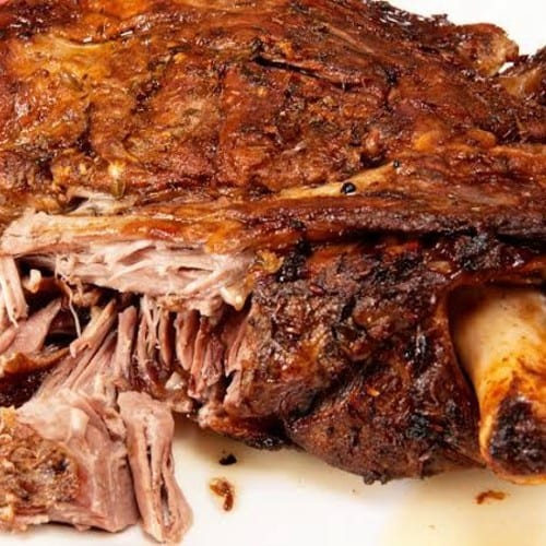 Baked Lamb Shoulder.