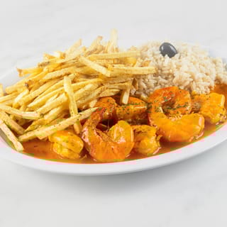 Jumbo shrimp Mozambique plate