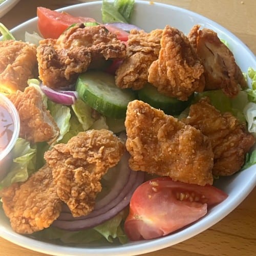 Chicken Fingers Salad.