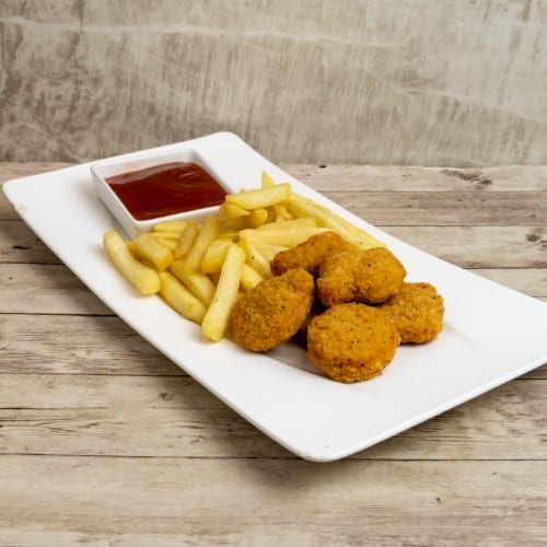 Kids: Chicken Nuggets with Fries.