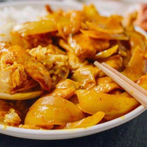 Chicken with Peanut Sauce.