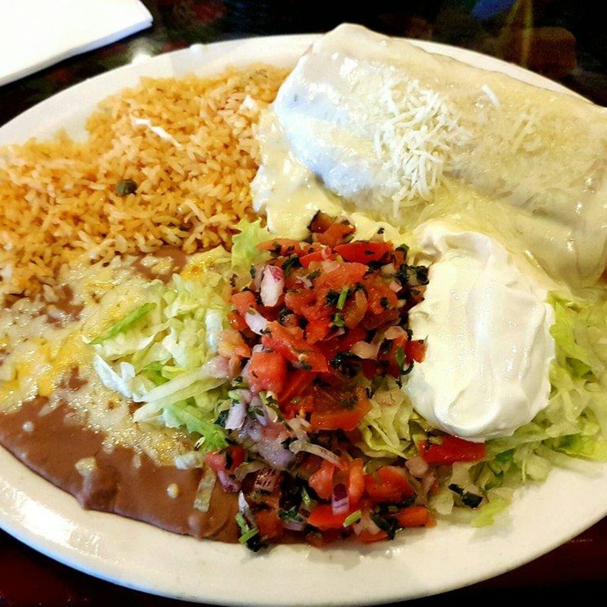 Fajita Shrimp Chimichanga.