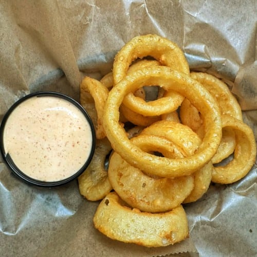 Beer Battered Onion Rings.