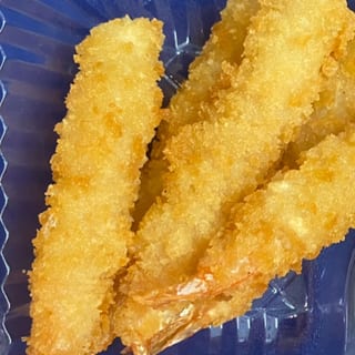 Fried shrimp teriyaki rice meal