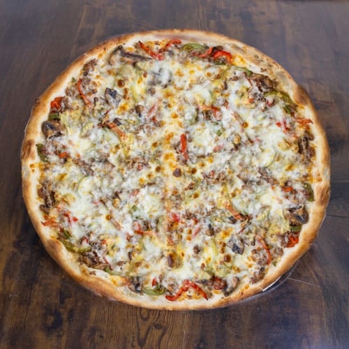 Philly Cheesesteak Pizza.