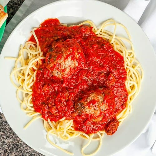 A la Carte Spaghetti with Meatballs.