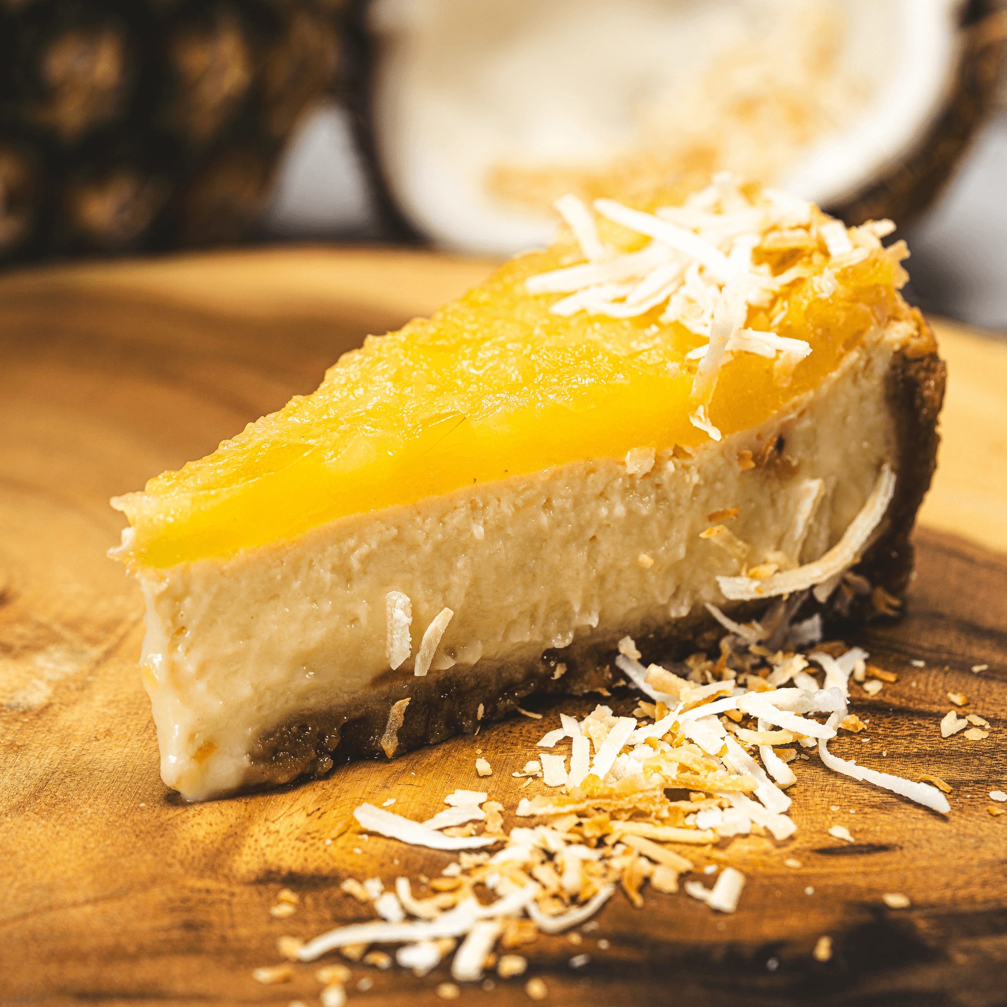 Piña Colada Cheesecake.