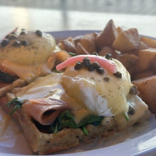 Smoked Salmon & Spinach Benedict.