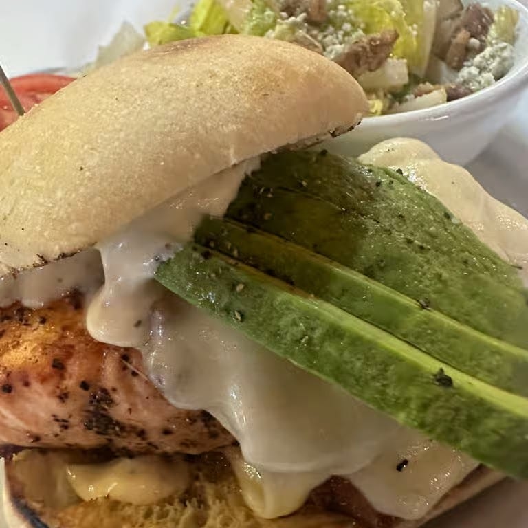 Salmon sandwich brunch.