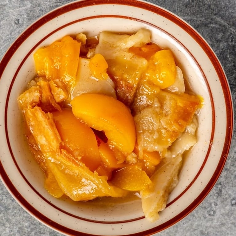 Indulge in Our Homemade Peach Cobbler