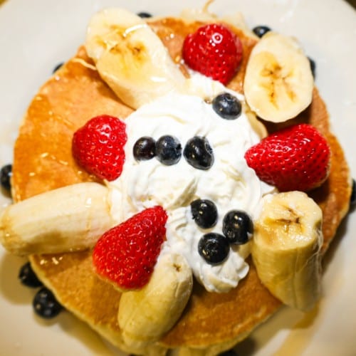 Buttermilk Pancakes with Blueberries Brunch.