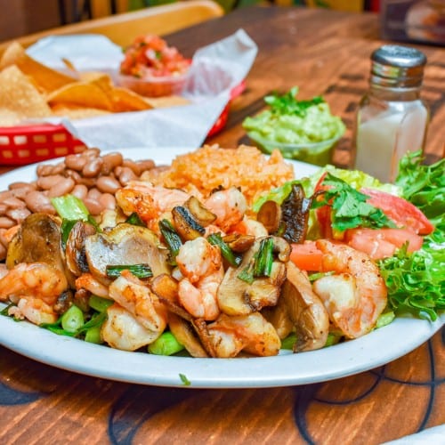 Garlic Prawns Plate.