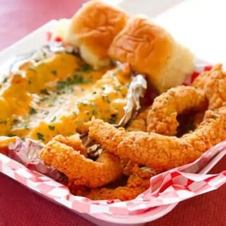 Seafood Potato with Catfish and Dinner Roll Bundle