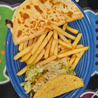 K# 3 Quesadilla, Fries & Taco