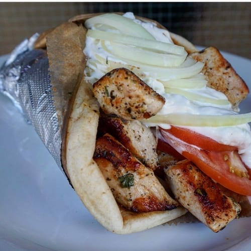 Chicken Souvlaki Deluxe.
